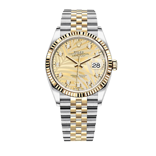 Datejust 36mm Steel & Yellow Gold Palm Motif