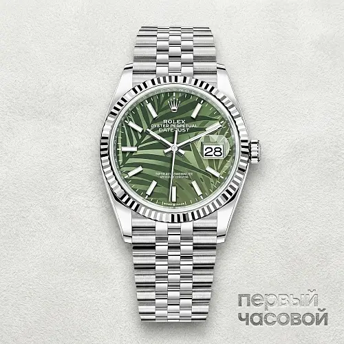 Datejust 36 Mm Green Palm Motif Dial 2023