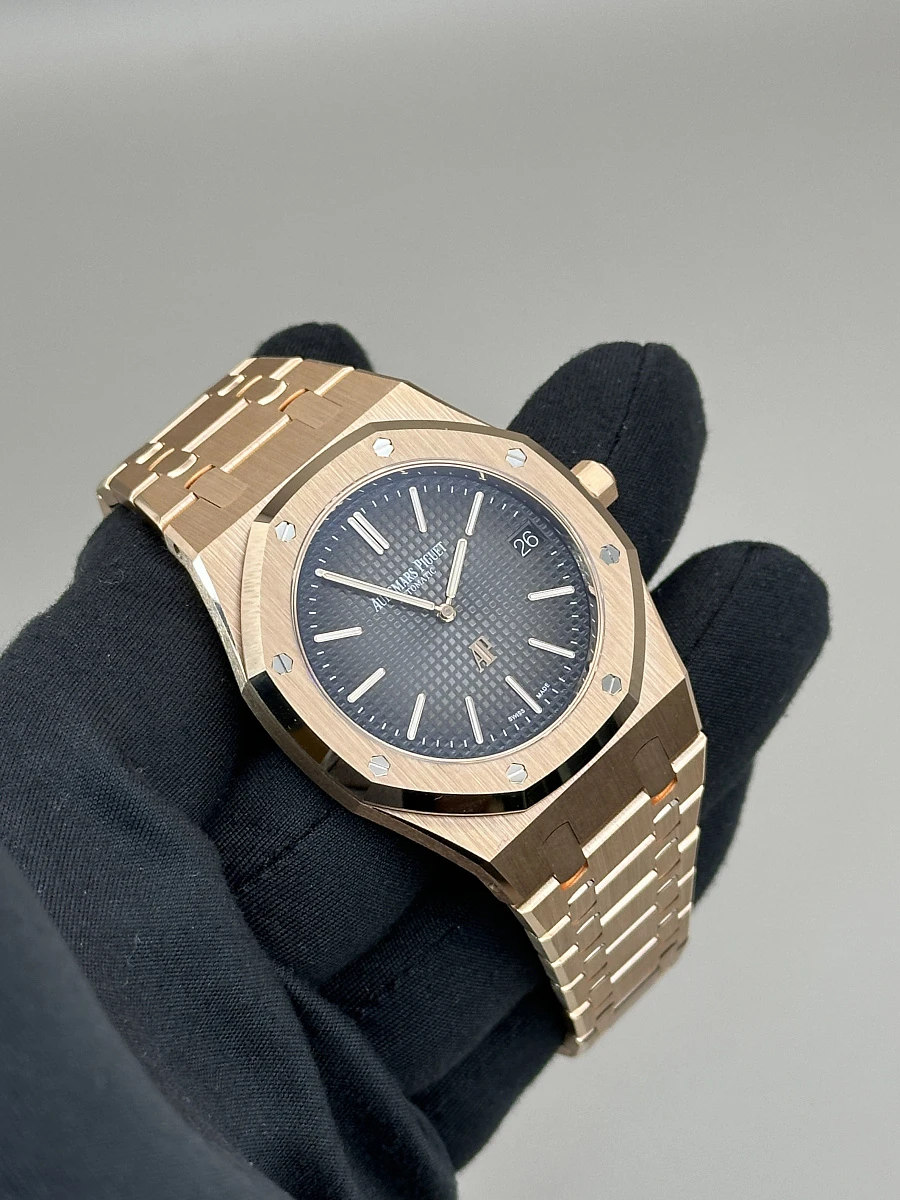 Купить элитные часы Audemars Piguet Royal Oak &quot;Jumbo&quot; Rose Gold Extra-Thin &quot;50th Anniversary&quot; Юбилейные 16202ST.OO.1240ST.01: в наличии в Москве!