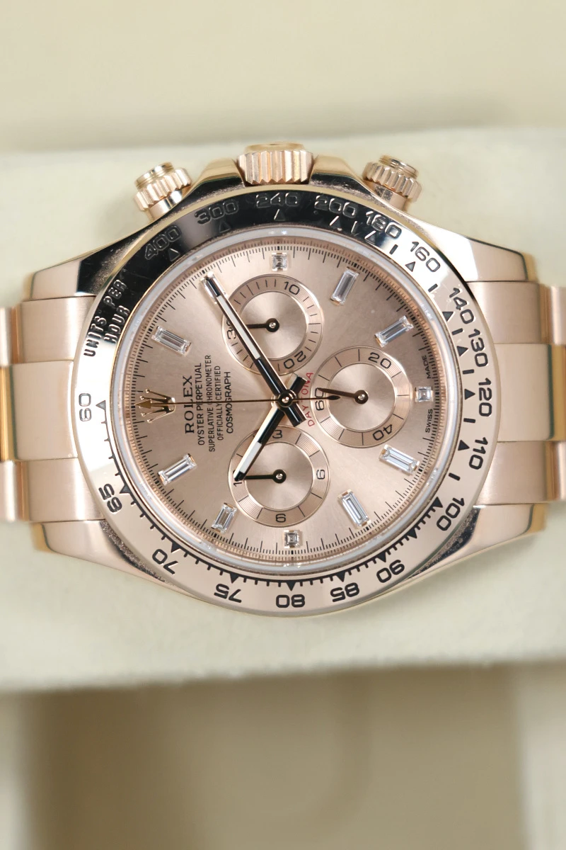 Rolex Oyster Perpetual Cosmograph Daytona Rose Gold Baguette 116505 — фото 4
