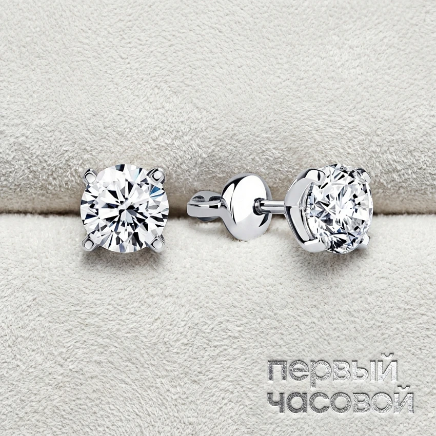 Серьги 1,11/1,11 ct. I/VS (3 Excellent)