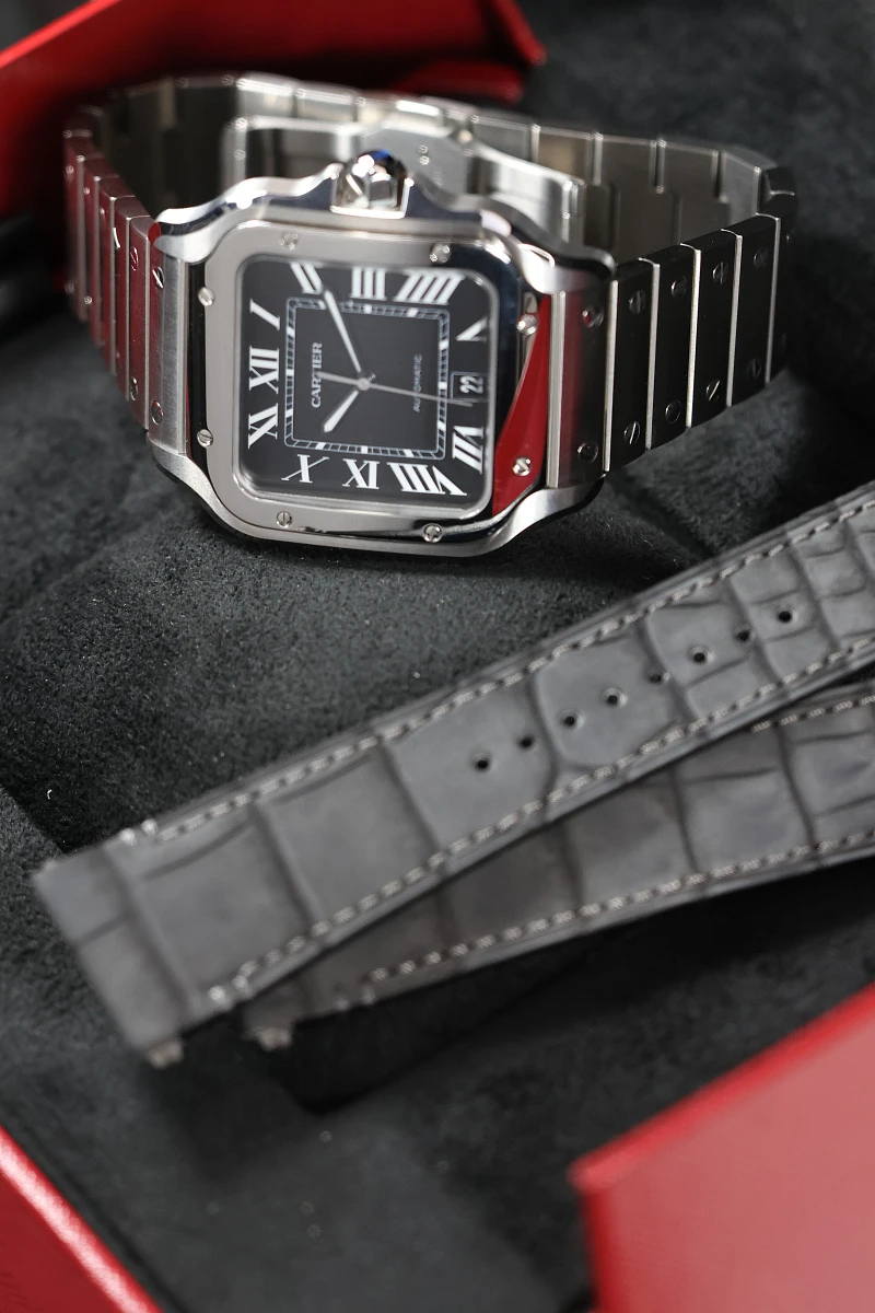 Cartier Santos De Cartier Large Model Black Dial WSSA0096 — фото 2