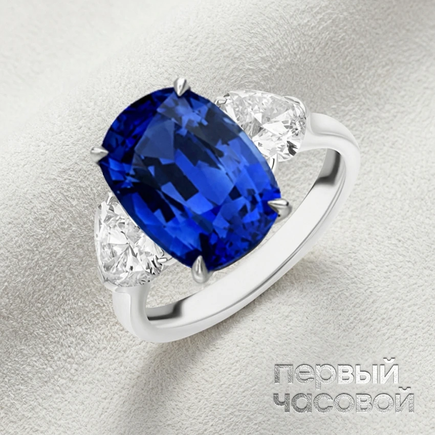 Кольцо с сапфиром 8,07 ct.