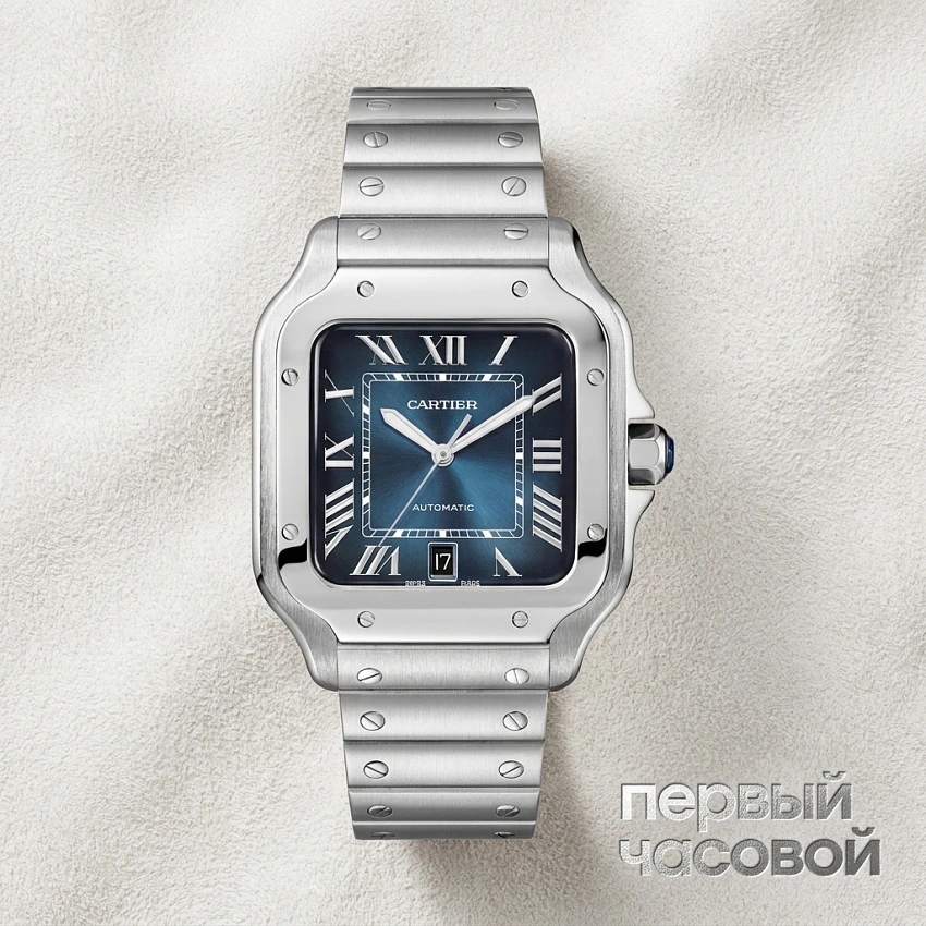 Santos De Cartier Large Blue Dial