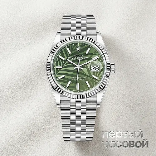 Datejust 36 mm Green Palm Motif Dial 2022
