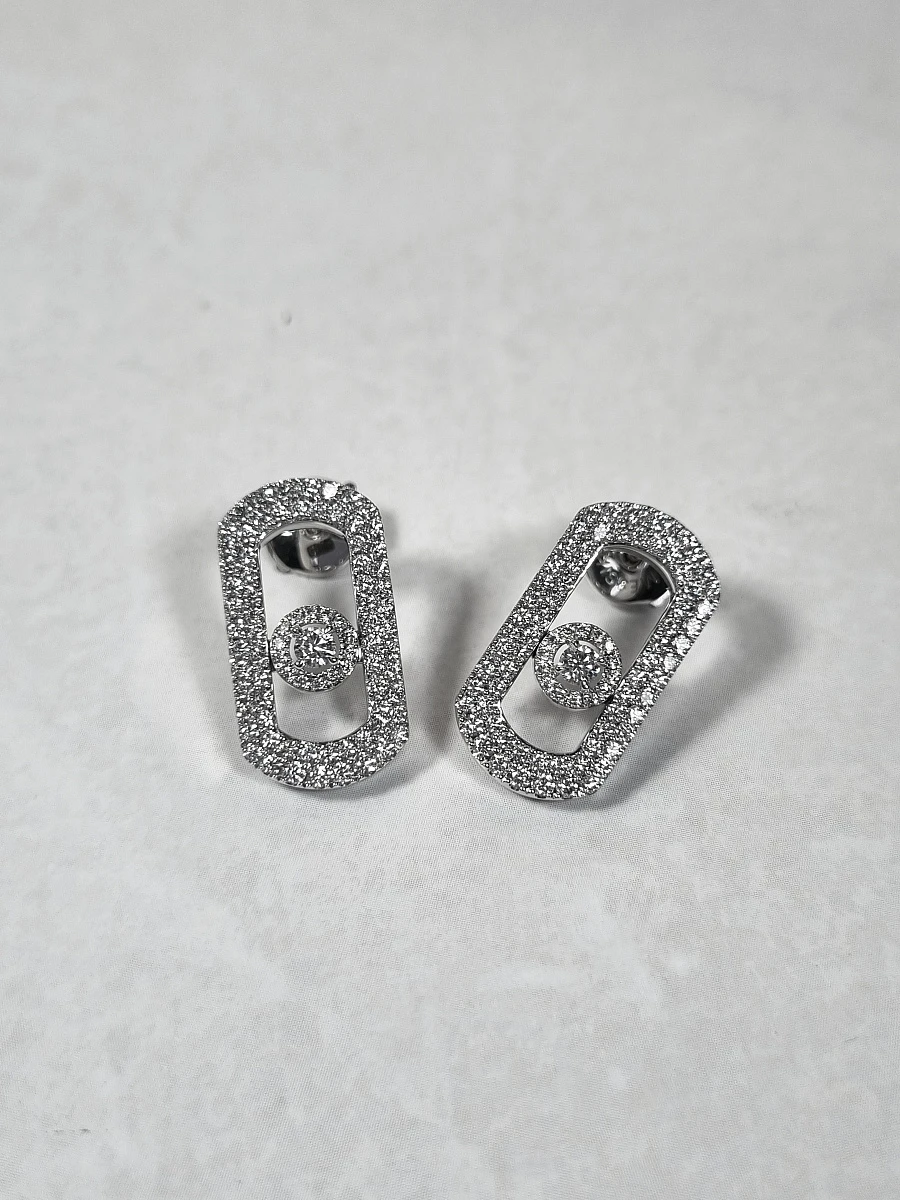 Купить украшение MESSIKA So Move Pavé Earrings 12931-WG: в наличии в Москве!