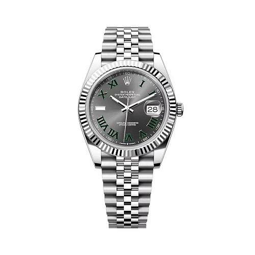 Datejust 41Mm Steel & White Gold Wimbledon Dial