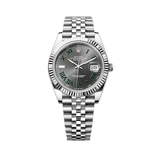Datejust 41Mm Steel & White Gold Wimbledon Dial