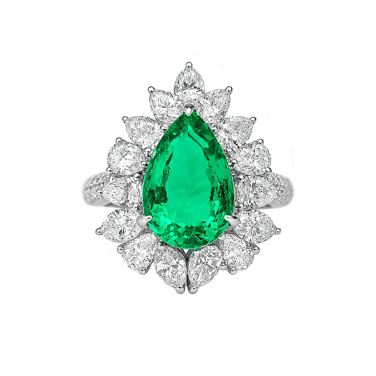 Studio jewelry Кольцо с изумрудом 2,95 ct. (Colombia)