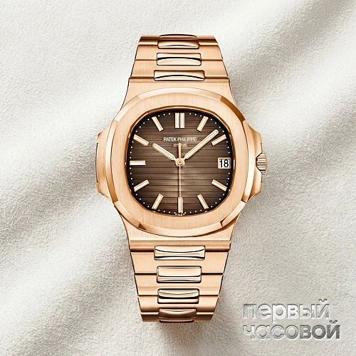 Механизм оригинал, корпус изготовлен на заказ Nautilus Rose Gold