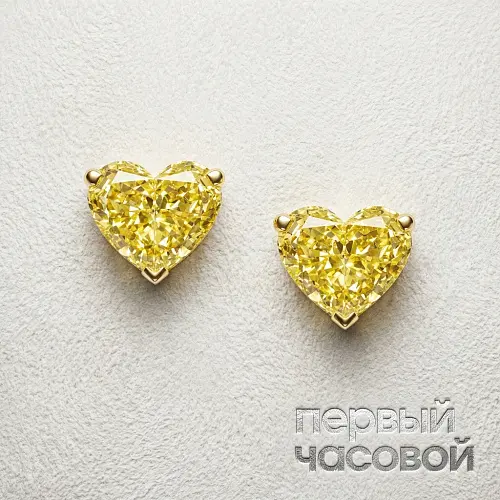 Серьги с бриллиантами 1,00/1,01 ct. (Heart Diamonds)