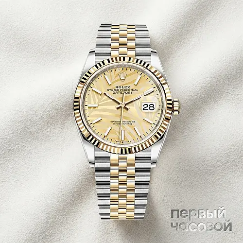 Datejust 36Mm Steel & Yellow Gold Palm Motif