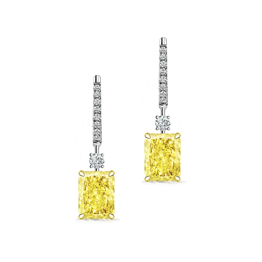 Серьги с бриллиантами 1,46/1,51 ct. W To X Range/VS2-Si1