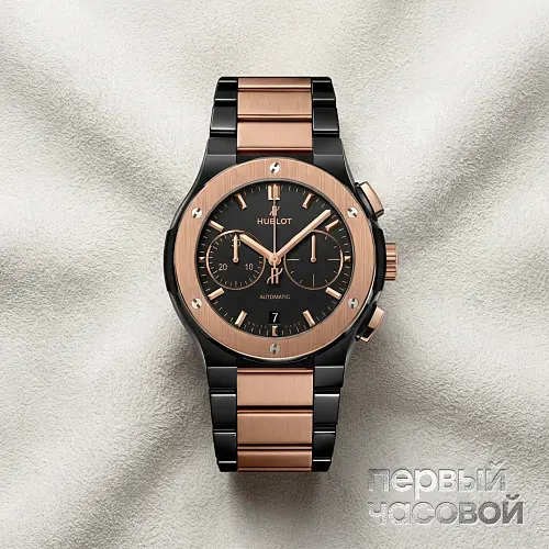 Classic Fusion King Chronograph Ceramic King Gold Bracelet