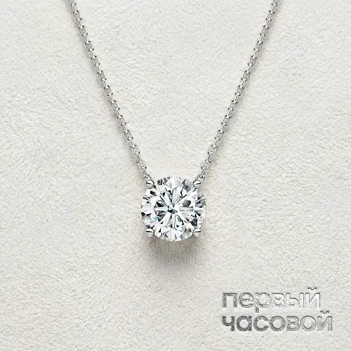 Подвеска с бриллиантом 0,77 ct. K/Internally Flawless (3 excellent)