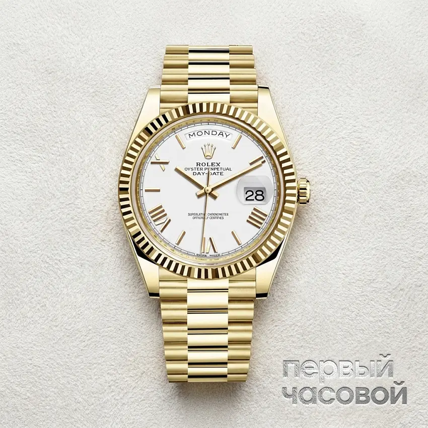 Day-Date 40 Yellow Gold White Dial