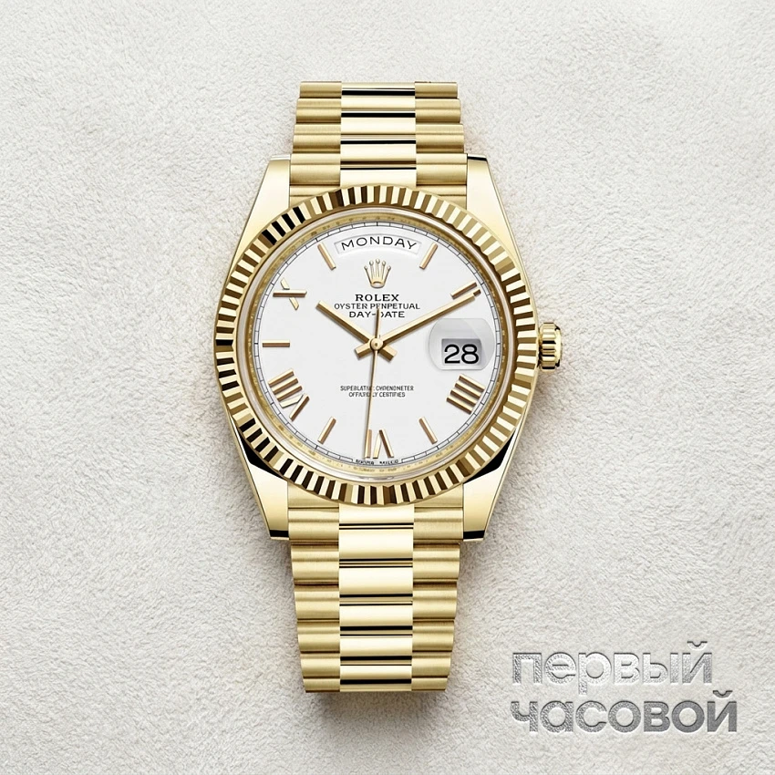 Day-Date 40 Yellow Gold White Dial