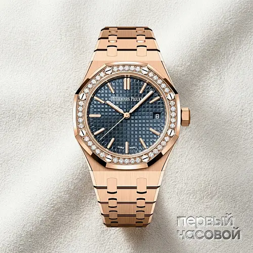Royal Oak 37 Mm Rose Gold Blue Dial