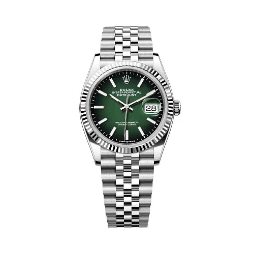 Datejust 36mm Steel & White Gold Green Ombre Dial В пленках