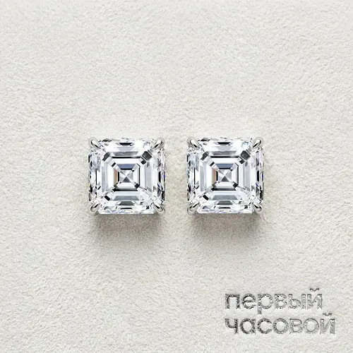 Серьги 1,00/1,01 ct. D/VS2 (Asscher cut)