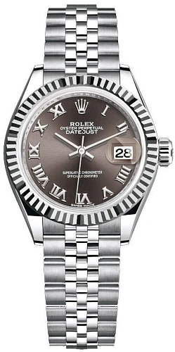 Lady-Datejust 28 Oyster Dark Grey Dial