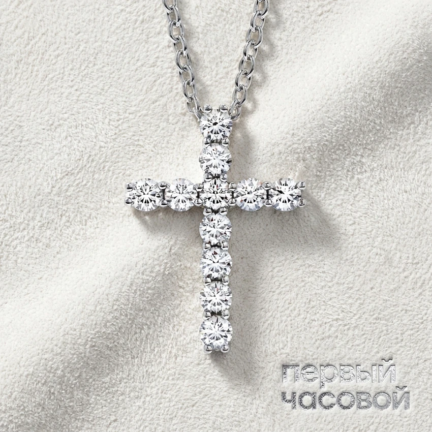 Крест с бриллиантами 3,31 ct. D/VVS1 (3 excellent)