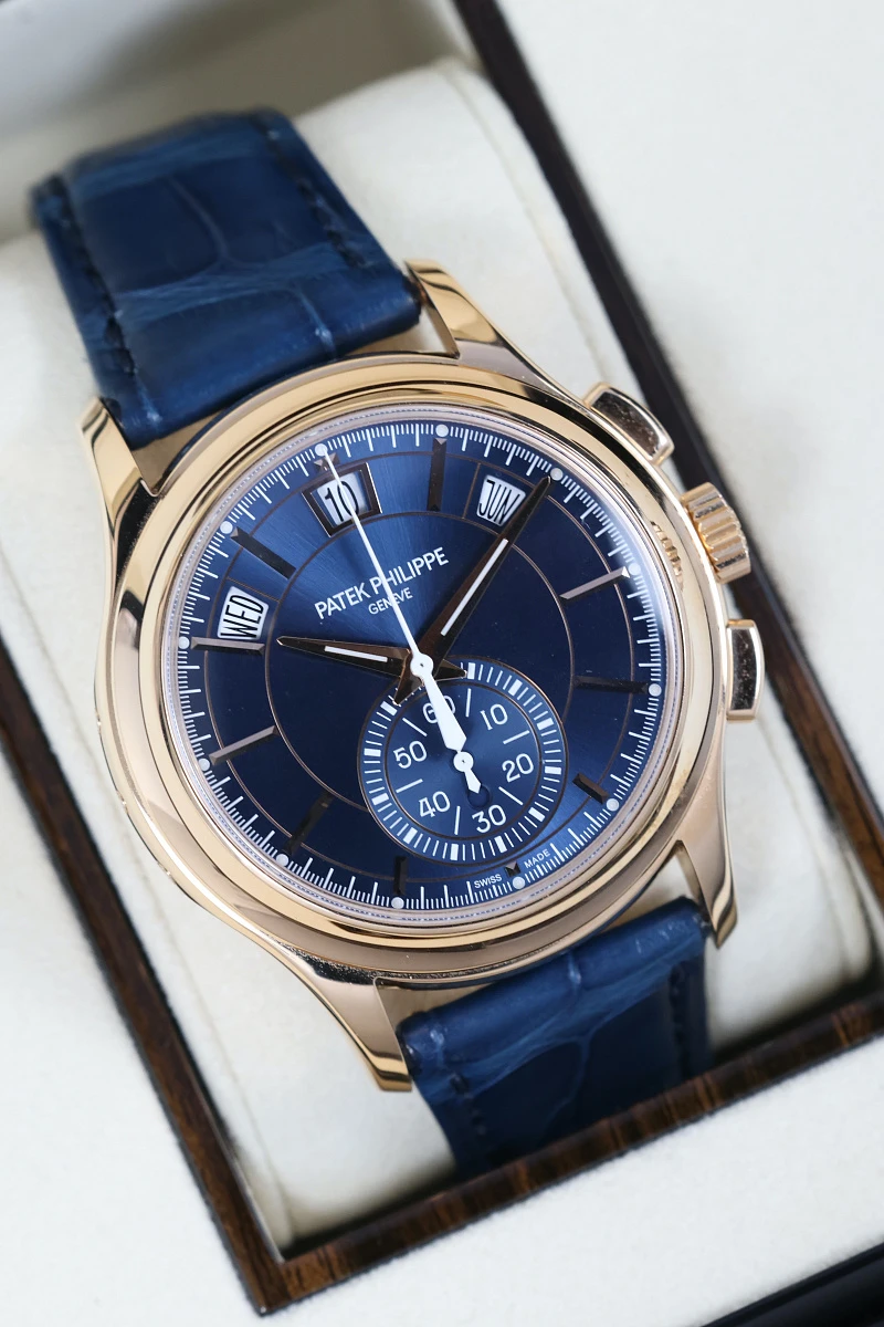 Купить элитные часы Patek Philippe Annual Calendar Chronograph Blue Dial 5905R-010: в наличии в Москве!