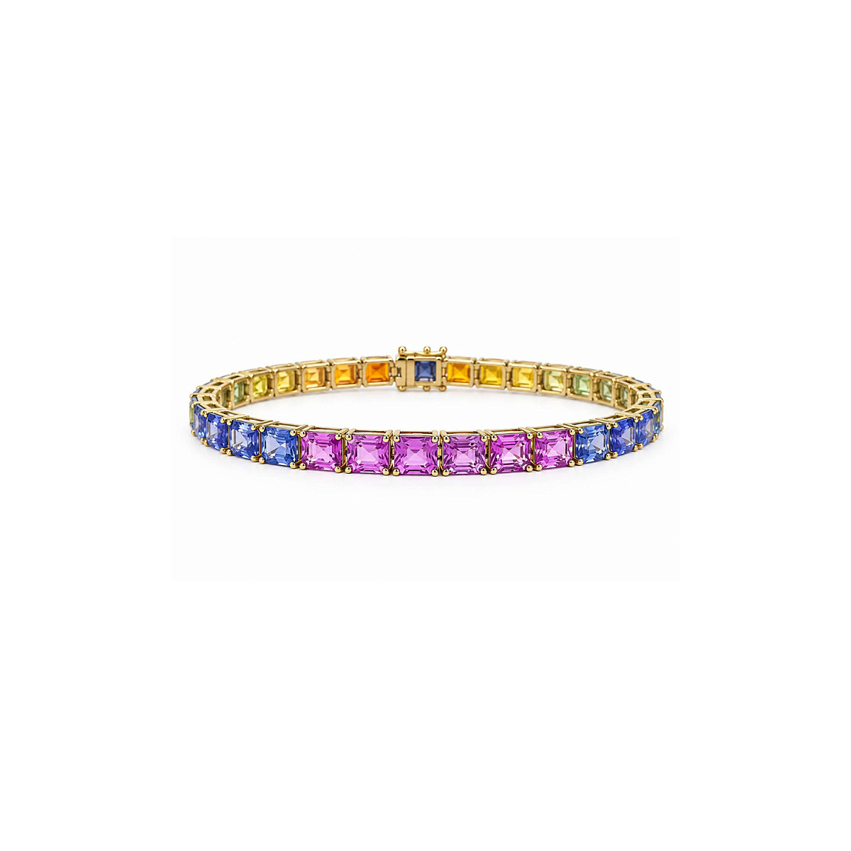 Studio jewelry Браслет с сапфирами &amp;quot;Rainbow&amp;quot; 10,58 ct.