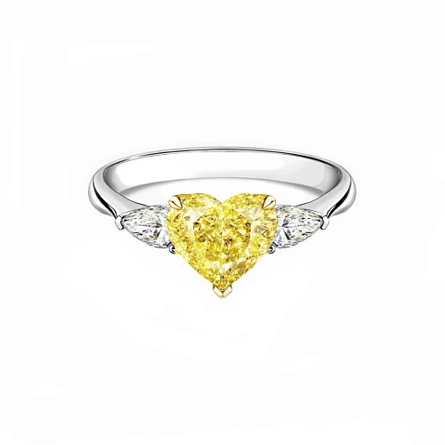 Кольцо 1,51 ct. W to X Range/VVS1 (Heart Diamond)