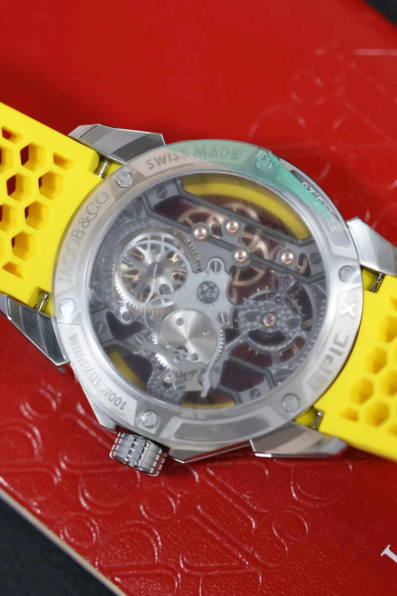 Купить элитные часы Jacob &amp; Co Epic X Skeleton Titanium Yellow EX110.20.AA.AQ.A: в наличии в Москве!