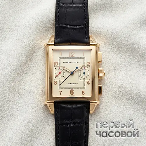 GIRARD-PERREGAUX VINTAGE FOUDROYANTE XXL 9021 ROSE GOLD SPLIT CHRONOGRAPH