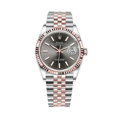 Datejust 36 Mm Steel And Everose Gold Slate Dial
