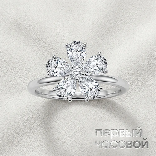 Кольцо с бриллиантами 2,51 ct. H/VVS2