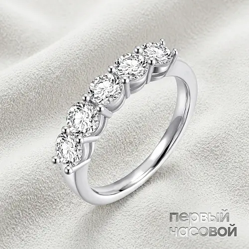 Кольцо с бриллиантами 2,54 ct. H/VS (3 excellent)