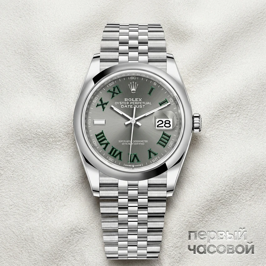 Datejust Oyster Perpetual 36 Mm Wimbledon Dial Jubilee Bracelet