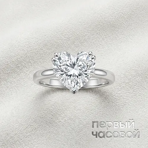 Кольцо С Бриллиантом 5,67 Ct. "Heart" I/Si2