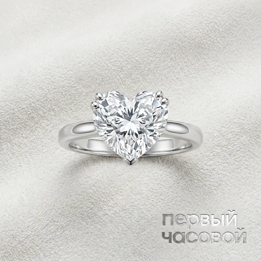 Кольцо с бриллиантом 5,67 ct "Heart" I/SI2