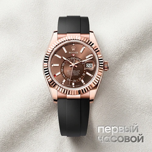 Sky-Dweller 42Mm Everose Gold Chocolate Dial