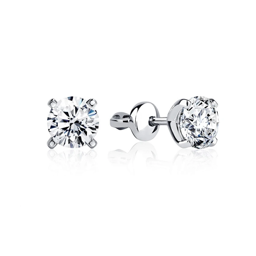 Серьги 1,50/1,50 ct. K/Internally Flawless (3 Excellent) Round Diamonds