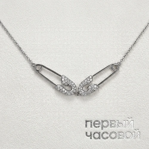 Колье White Gold Double Safety Pin