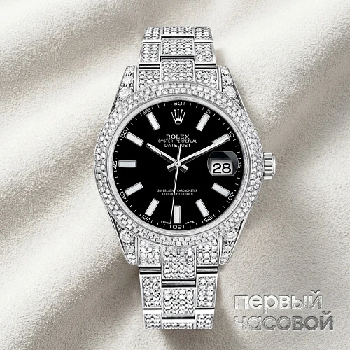 Datejust II Full Pave Iced Out Diamonds