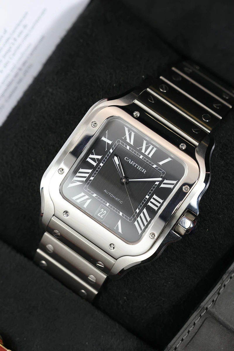 Cartier Santos De Cartier Large Model Black Dial WSSA0096 — фото 4