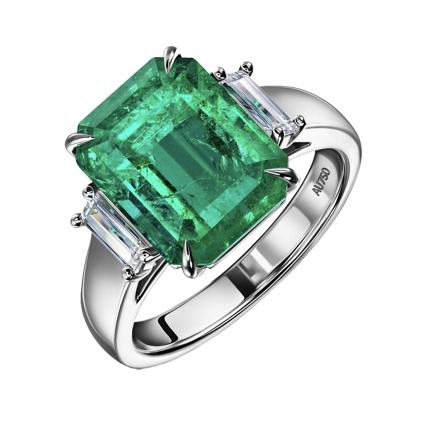 Кольцо с изумрудом 4,93 ct.