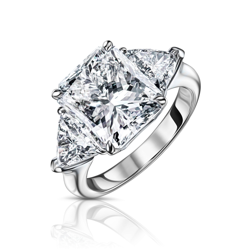 Кольцо с бриллиантом 5,94 ct. I/VS2