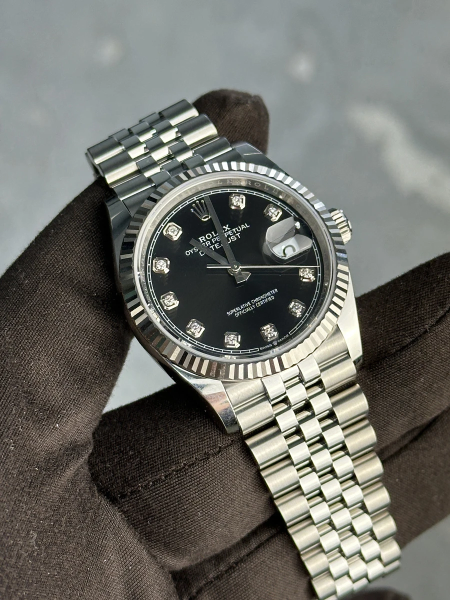 Купить элитные часы Rolex Datejust 36mm Steel &amp; White Gold Black Dial Diamonds 126234: в наличии в Москве!