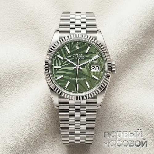 Datejust 36 mm Green Palm Motif Dial 2021