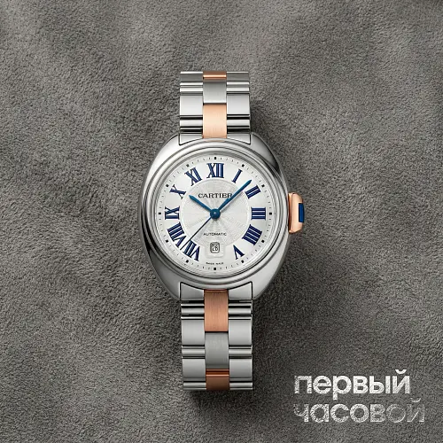 Cle De Cartier 31 Mm Steel And Rose Gold