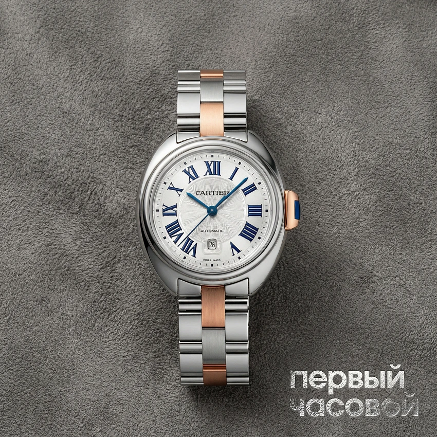 Cle De Cartier 31 Mm Steel And Rose Gold