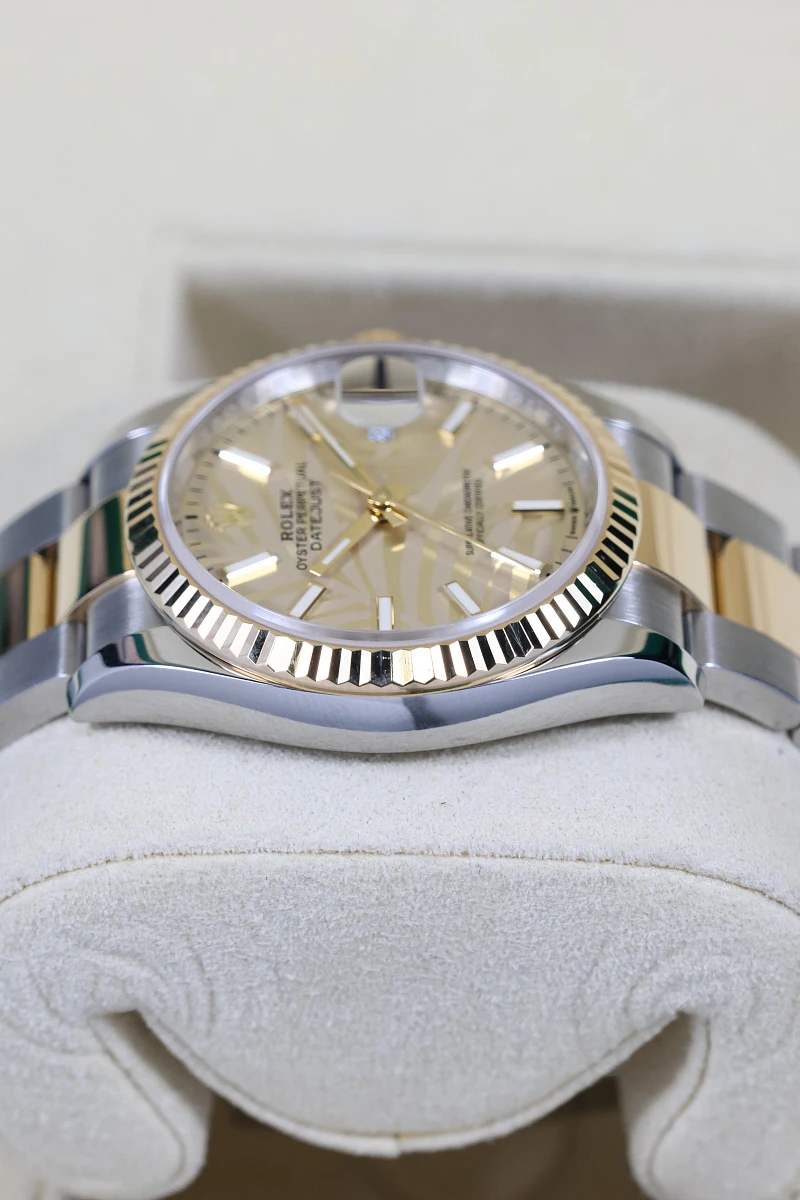Rolex Datejust Champagne Palm Motif Dial 2023 126233 — фото 4