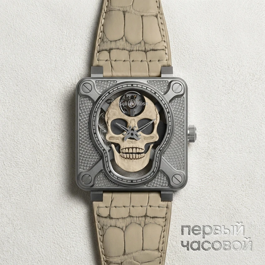 BR 01 Laughing Skull White
